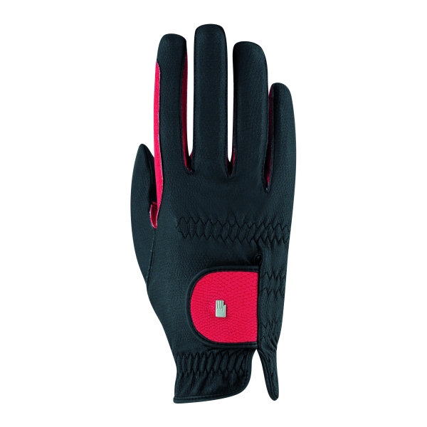 Rękawiczki jeździeckie Roeck Grip Malta 3301-335 k004 black/red Roeckl